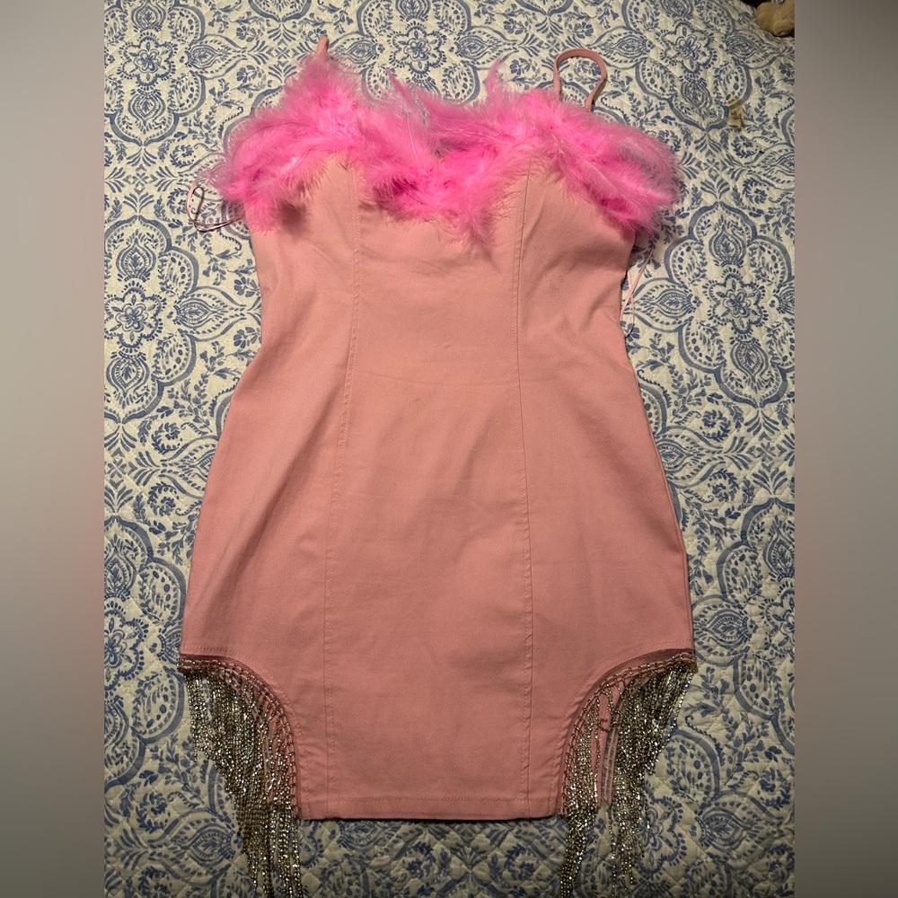 Haute Monde Pink Mini Dress